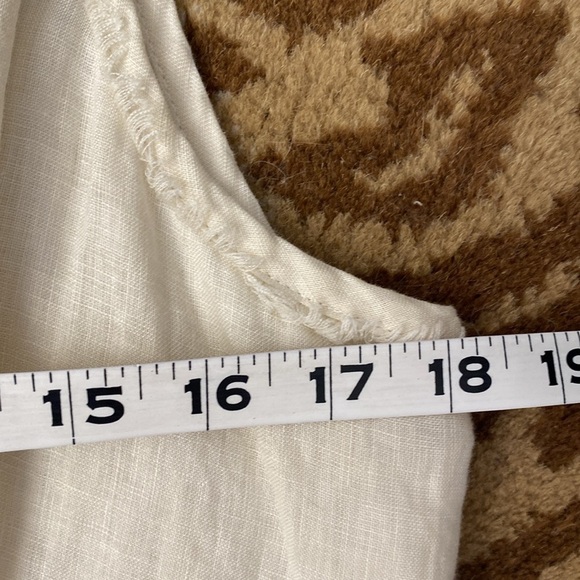 Talbot's Dress Women's Size 14 Tiered Fringe 100% Linen Career flirty Romantic - Picture 12 of 13